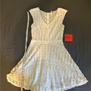 Eyelet ivory boho dress